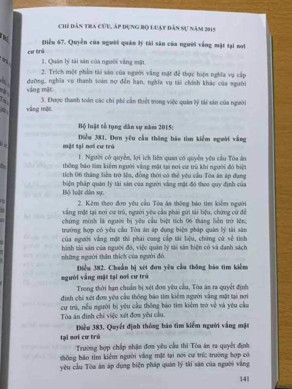 Chỉ dẫn tra cứu, áp dụng Bộ luật dân sự năm 2015 - Hình ảnh 2