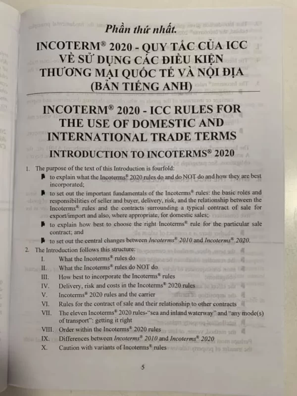 Incoterm 2020 - Quy tắc của ICC về sử dụng các điều kiện thương mại quốc tế và nội địa (Song ngữ Anh - Việt) - Hình ảnh 3