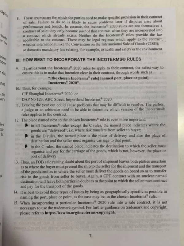 Incoterm 2020 - Quy tắc của ICC về sử dụng các điều kiện thương mại quốc tế và nội địa (Song ngữ Anh - Việt) - Hình ảnh 5