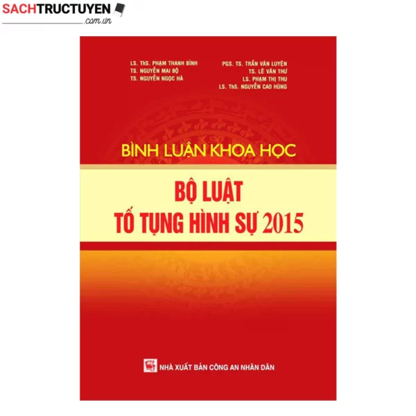 Bình luận khoa học bộ luật tố tụng hình sự 2015