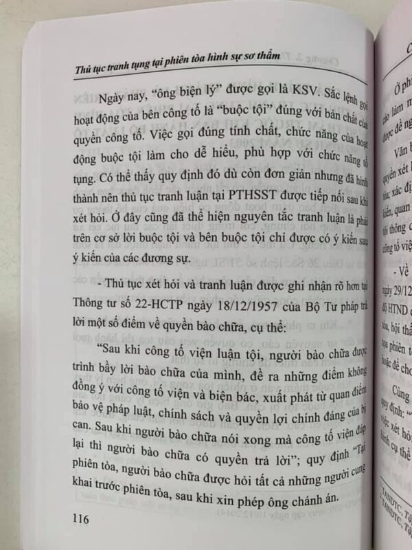 Thủ tục tranh tụng tại phiên toà hình sự sơ thẩm (tái bản lần thứ nhất) - Hình ảnh 10