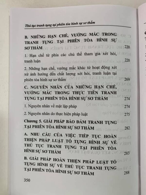 Thủ tục tranh tụng tại phiên toà hình sự sơ thẩm (tái bản lần thứ nhất) - Hình ảnh 5