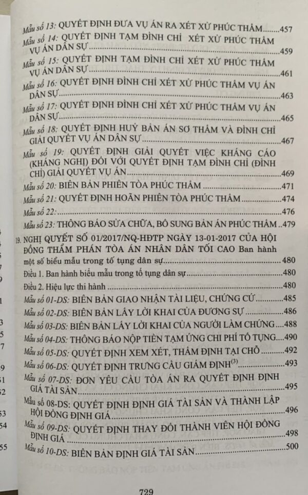 Hệ thống các nghị quyết của Hội đồng Thẩm phán Tòa án nhân dân tối cao về dân sự và tố tụng dân sự từ 1990-2023 - Hình ảnh 19