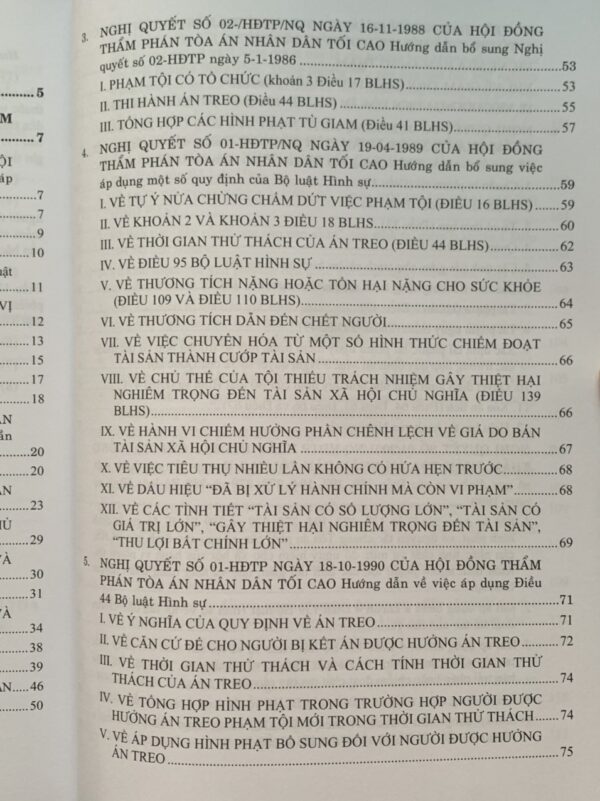 Hệ Thống Các Nghị Quyết Của Hội Đồng Thẩm Phán Tòa Án Nhân Dân Tối Cao Về Hình Sự Và Tố Tụng Hình Sự Từ Năm 1986 Đến 2023 - Hình ảnh 3