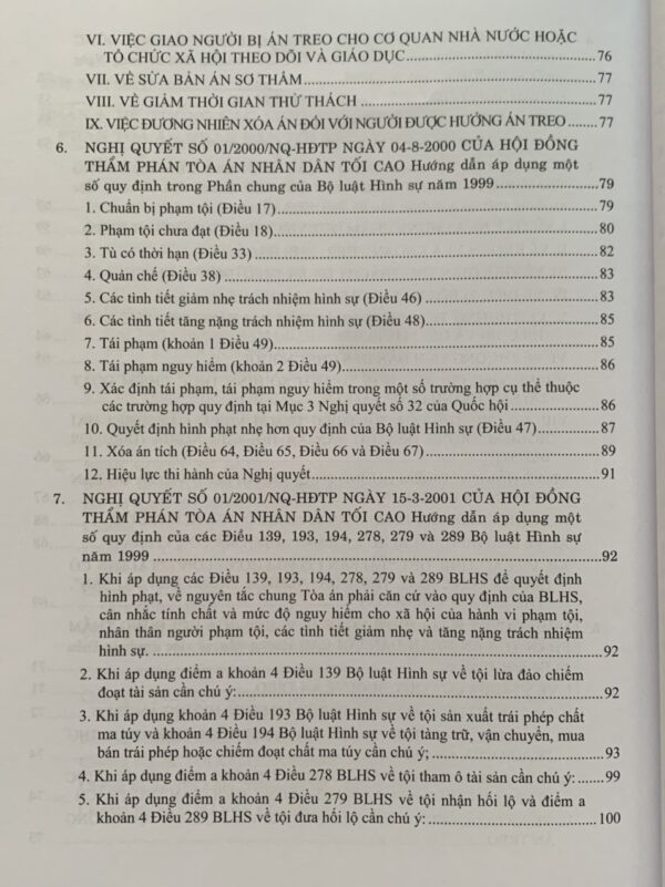 Hệ Thống Các Nghị Quyết Của Hội Đồng Thẩm Phán Tòa Án Nhân Dân Tối Cao Về Hình Sự Và Tố Tụng Hình Sự Từ Năm 1986 Đến 2023 - Hình ảnh 4