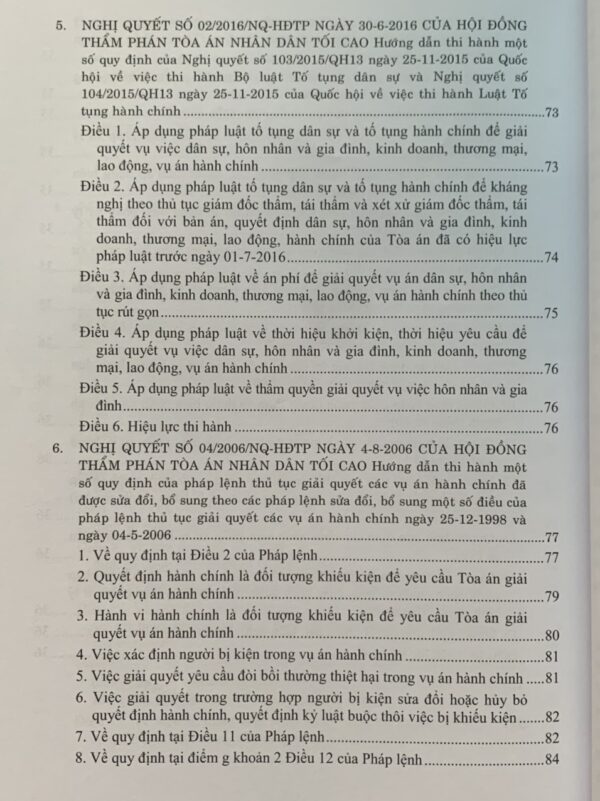 Hệ Thống Các Nghị Quyết Của Hội Đồng Thẩm Phán Tòa Án Nhân Dân Tối Cao Về Hành Chính, Kinh Tế, Thương Mại Và Hôn Nhân Gia Đình Từ Năm 2000 Đến 2023 - Hình ảnh 6