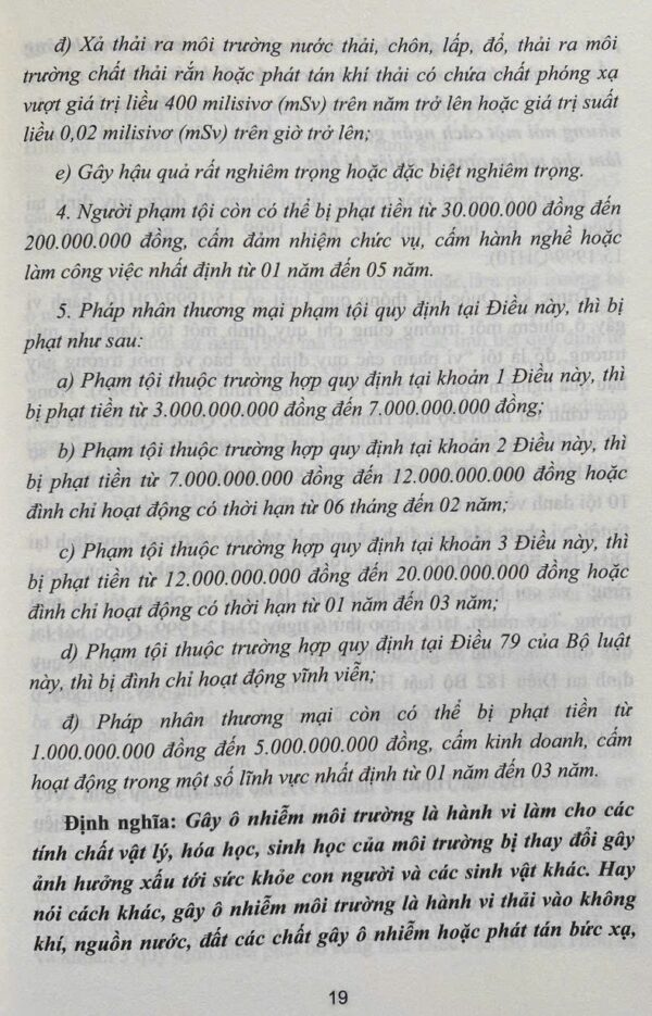 Bình luận Bộ luật hình sự năm 2015- Phần thứ hai Các tội phạm  (Chương XIX- Các tội phạm về môi trường) - Hình ảnh 11