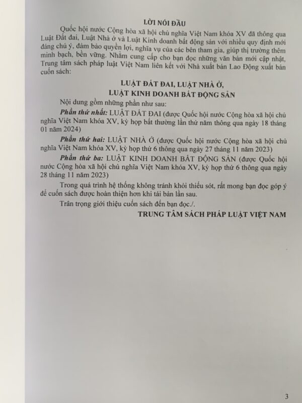 Luật đất đai, Luật nhà ở, Luật kinh doanh bất động sản (được Quốc hội khóa XV thông qua) - Hình ảnh 2