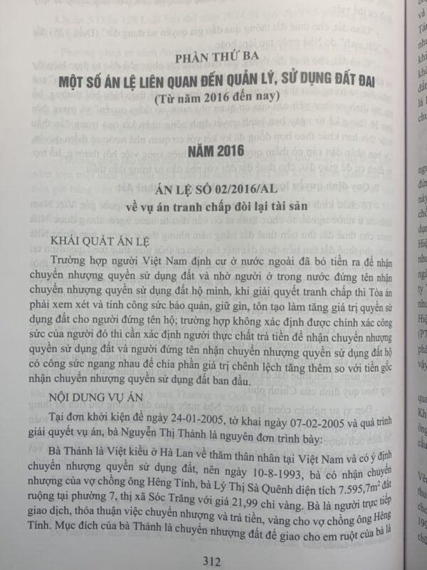 Luật đất đai năm 2024 và án lệ giải quyết vụ án, vụ việc về đất đai trong thực tiễn xét xử - Hình ảnh 41