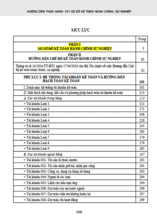 Hướng Dẫn Thực Hành 161 Sơ Đồ Kế Toán Hành Chính, Sự Nghiệp (Theo Thông Tư Số:24/2024/TT-BTC) - Hình ảnh 7