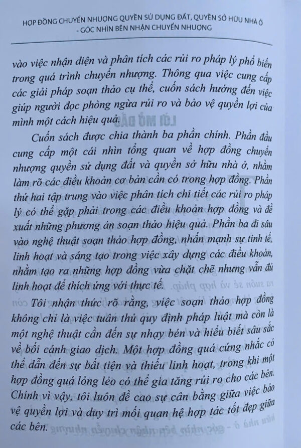 Soạn thảo hợp đồng hiệu quả (tuyển tập): Hợp đồng chuyển nhượng quyền sử dụng đất, quyền sở hữu nhà ở - góc nhìn bên nhận chuyển nhượng - Image 4